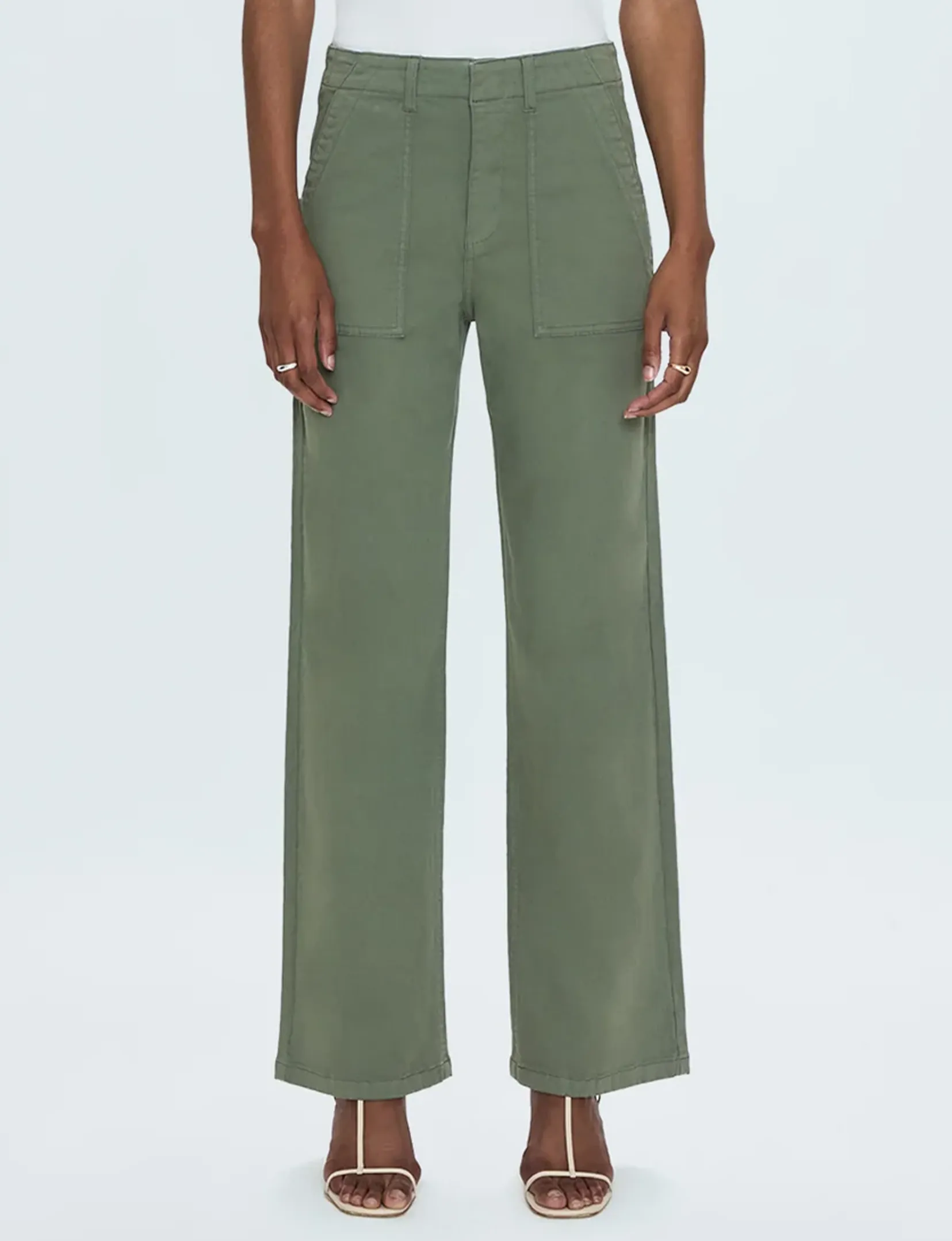 Nicole Wide Leg Pant, Soft Olive