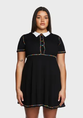 Plus All Hail Me Babydoll Dress - Black