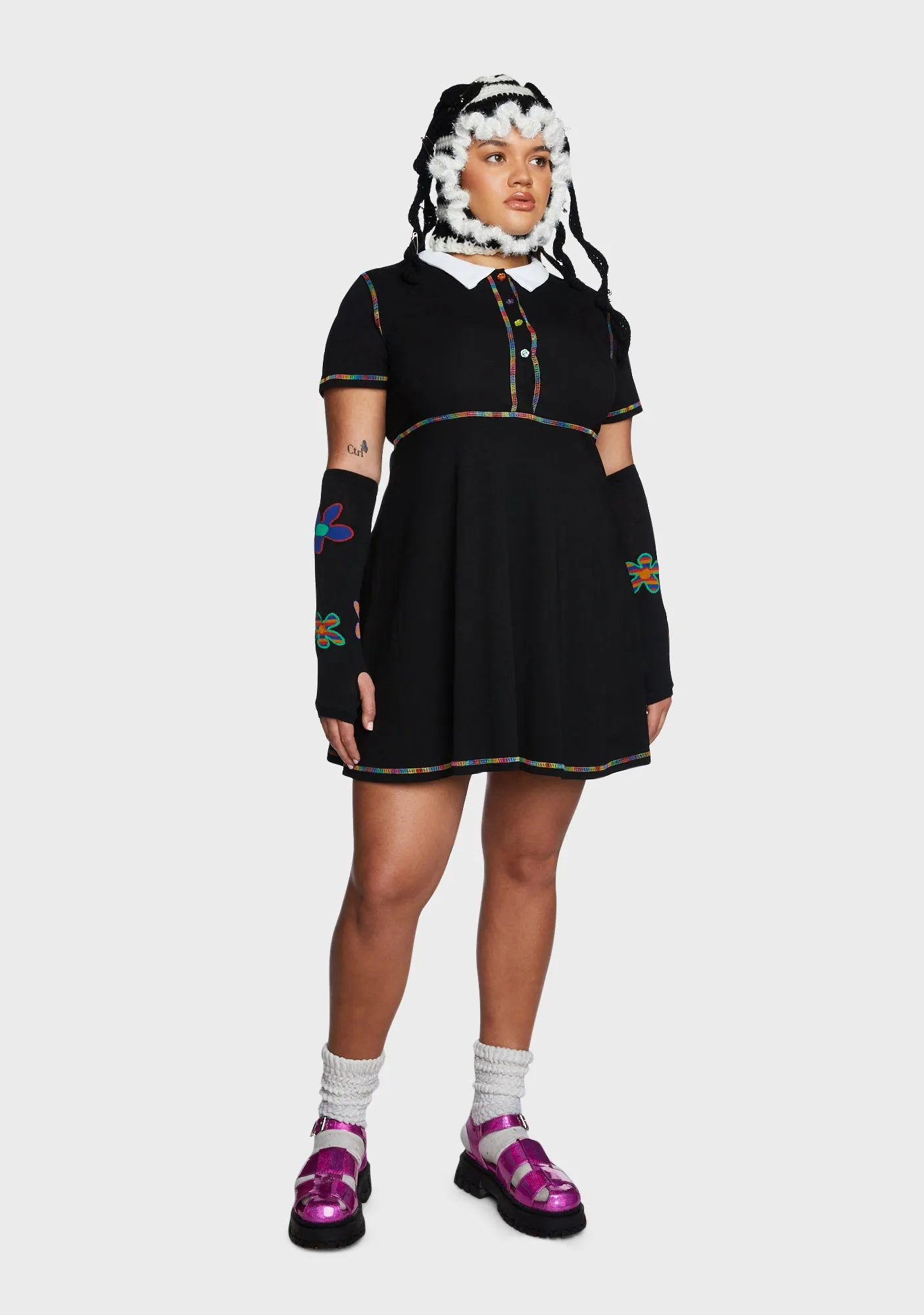 Plus All Hail Me Babydoll Dress - Black