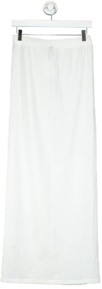 Pretty Little Thing White Maxi Skirt UK 10