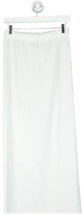 Pretty Little Thing White Maxi Skirt UK 10