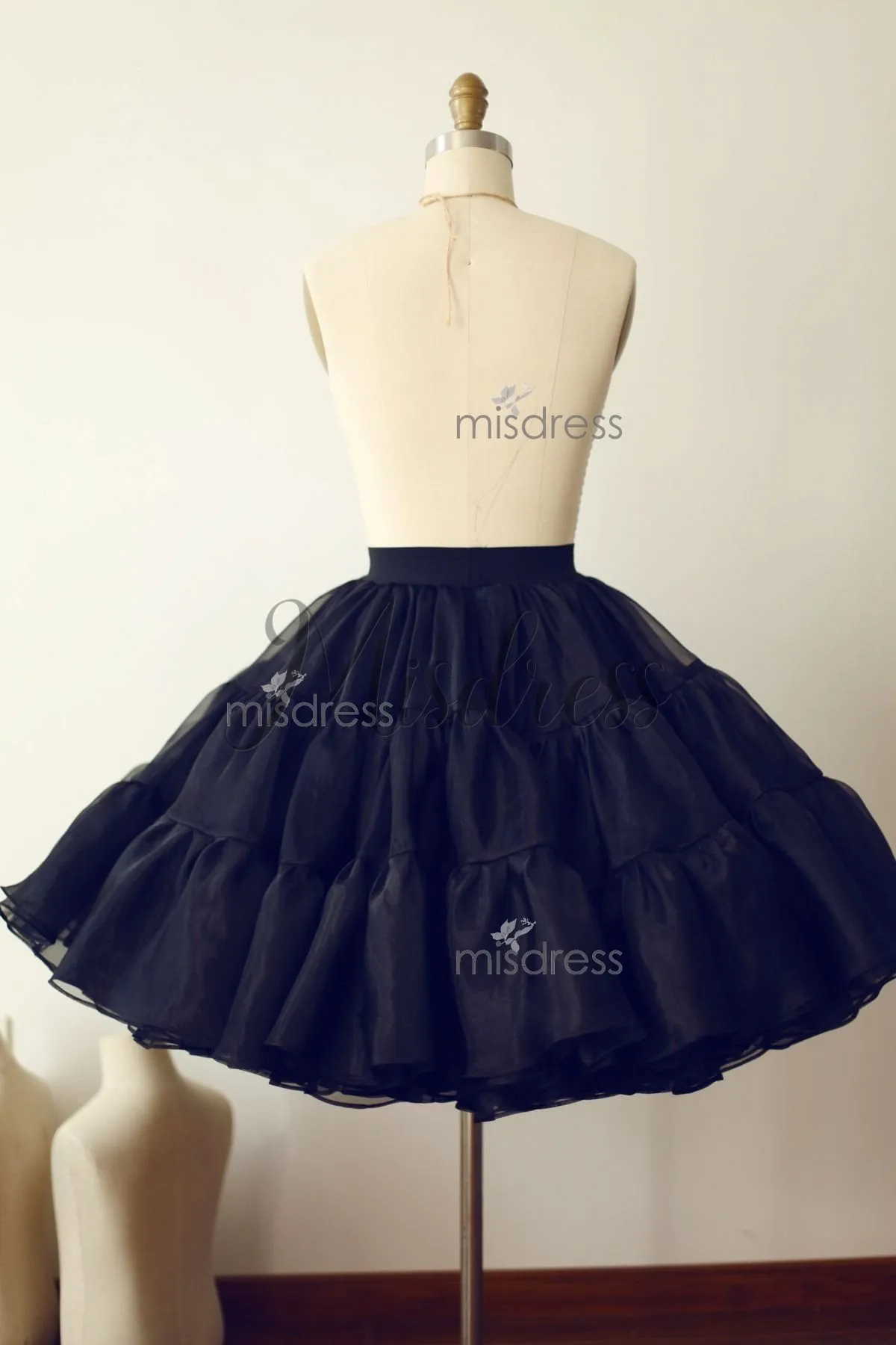 Princess Black Organza Petticoat Underskirt Crinoline TUTU Skirt