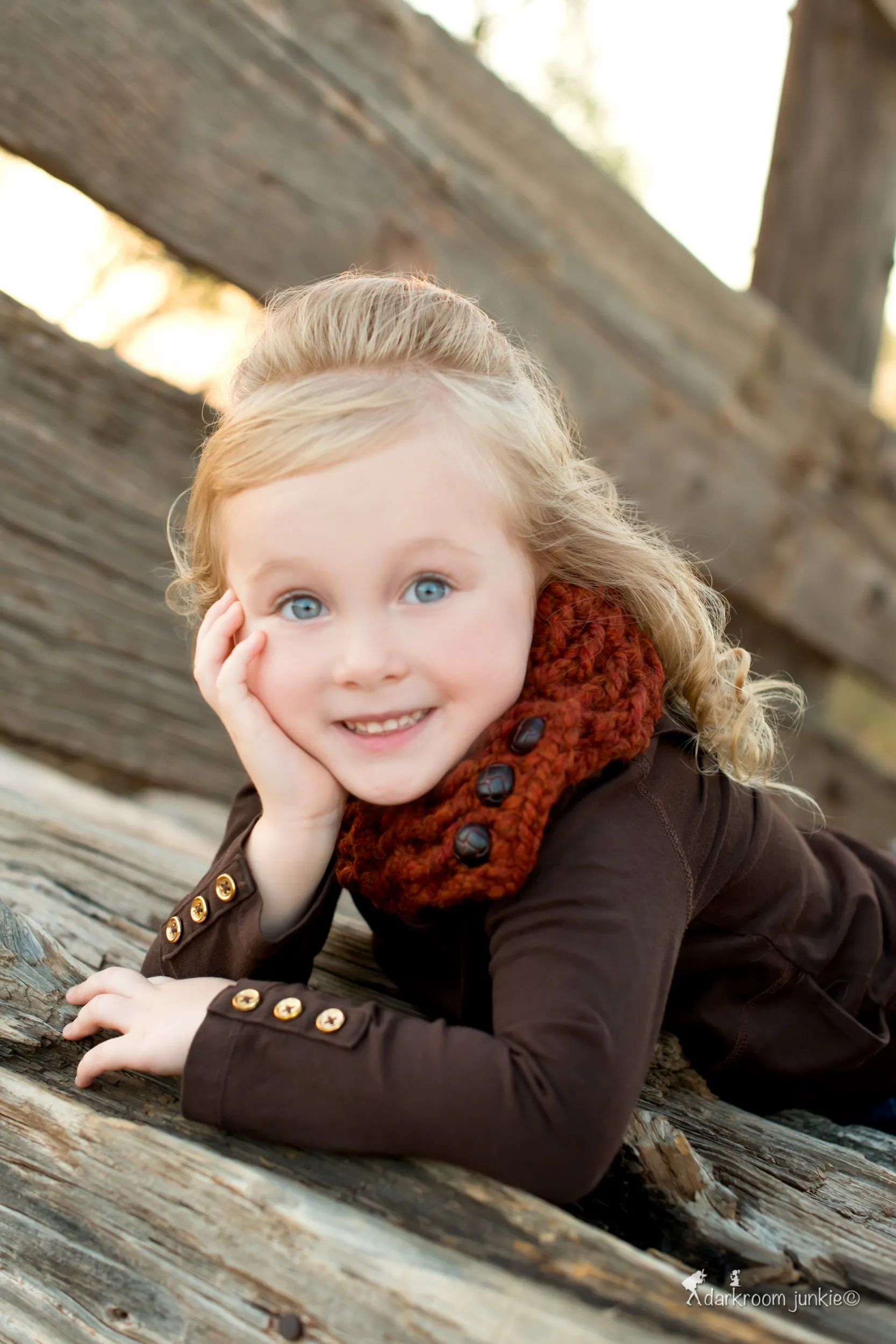 Pumpkin spice button scarf