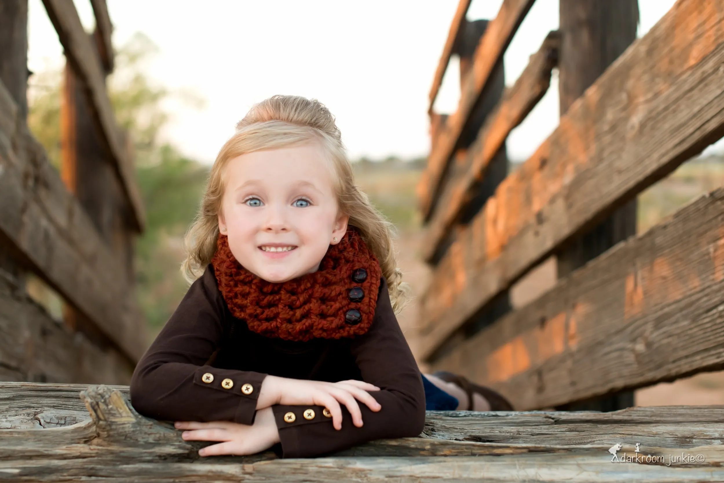 Pumpkin spice button scarf