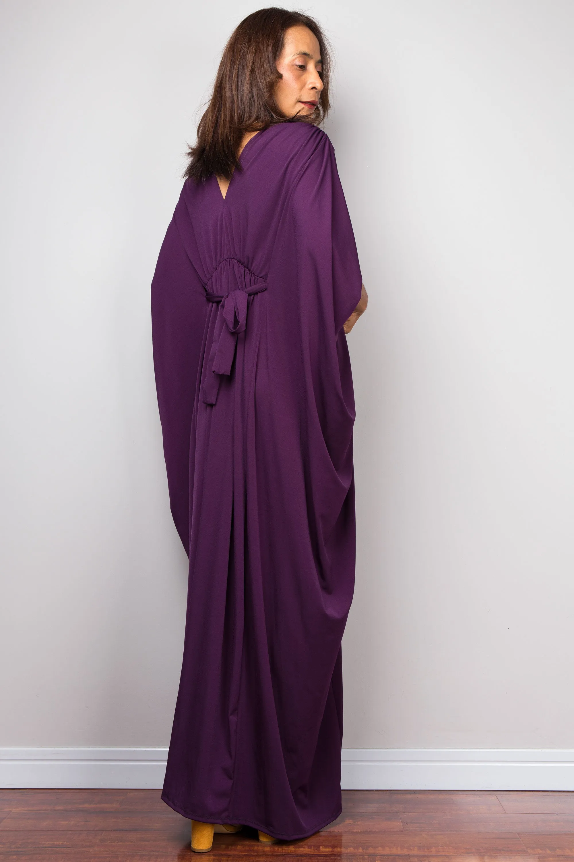 Purple kaftan maxi dress