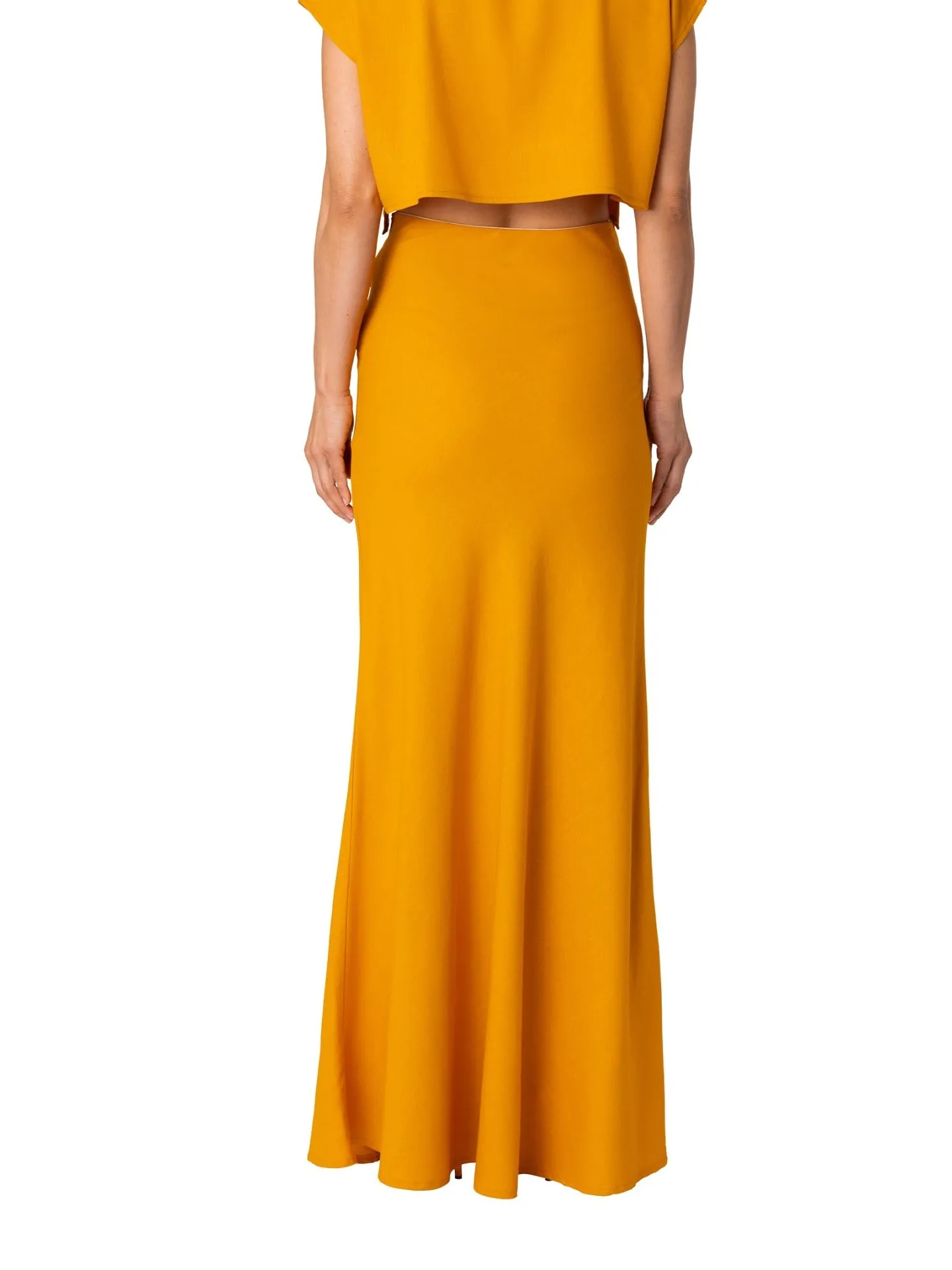 "Spiaggia" Yellow Mermaid Maxi Skirt