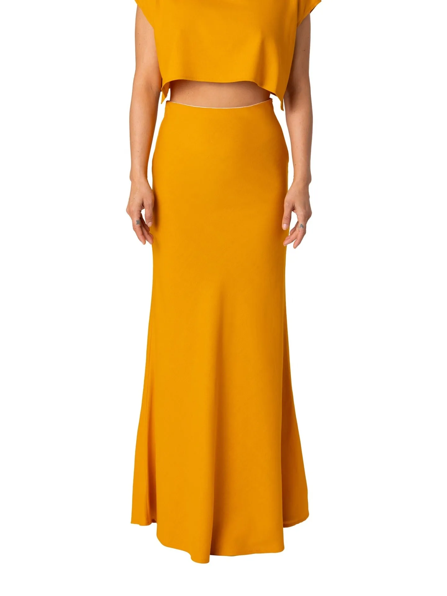 "Spiaggia" Yellow Mermaid Maxi Skirt