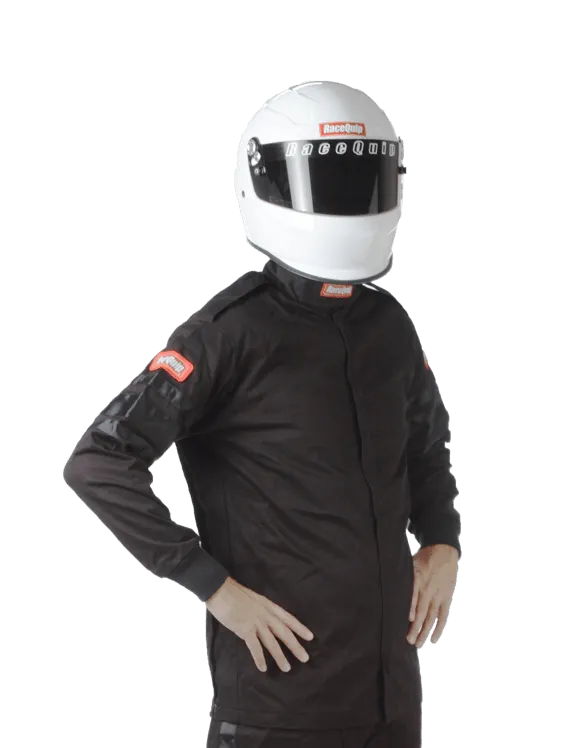 RaceQuip Single Layer Fire Suit Jacket - Black - Medium Tall - 111004