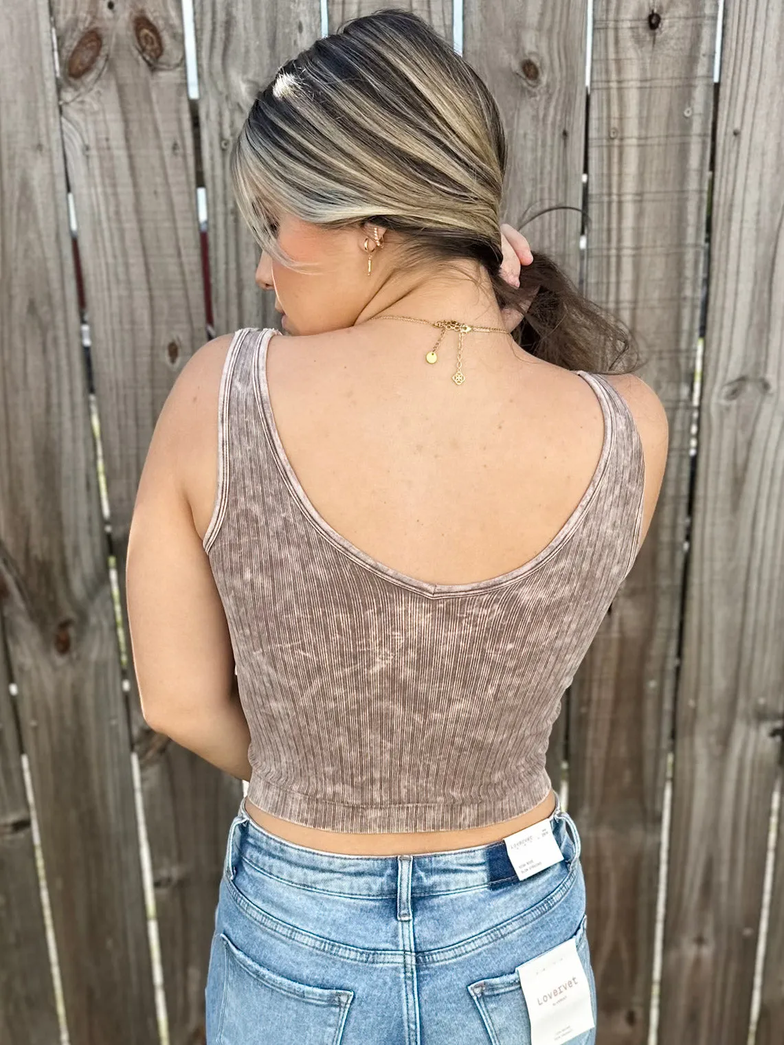 Raileigh Reversible Crop Top/ Bralette - Mocha