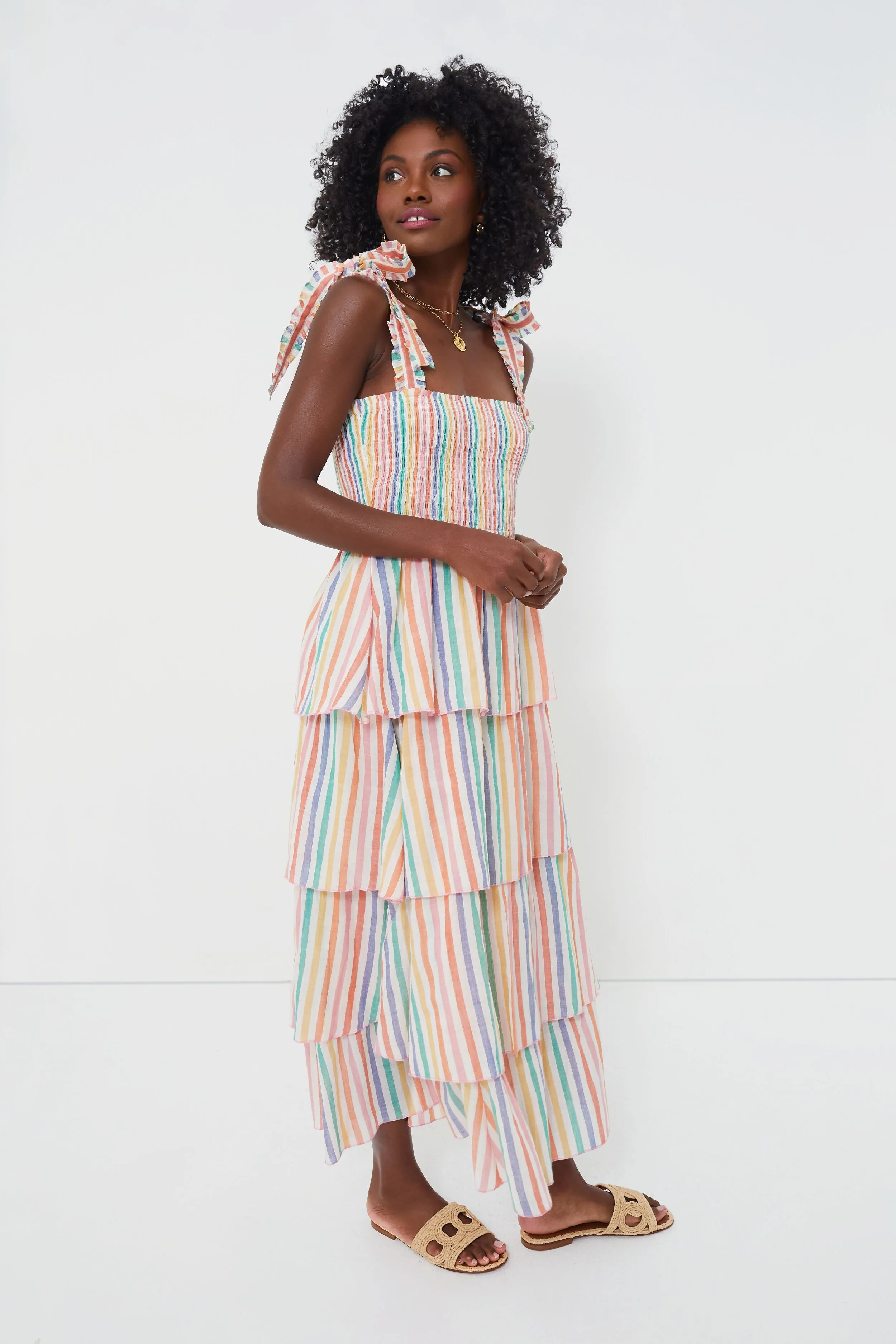 Rainbow Stripe Zazie Dress