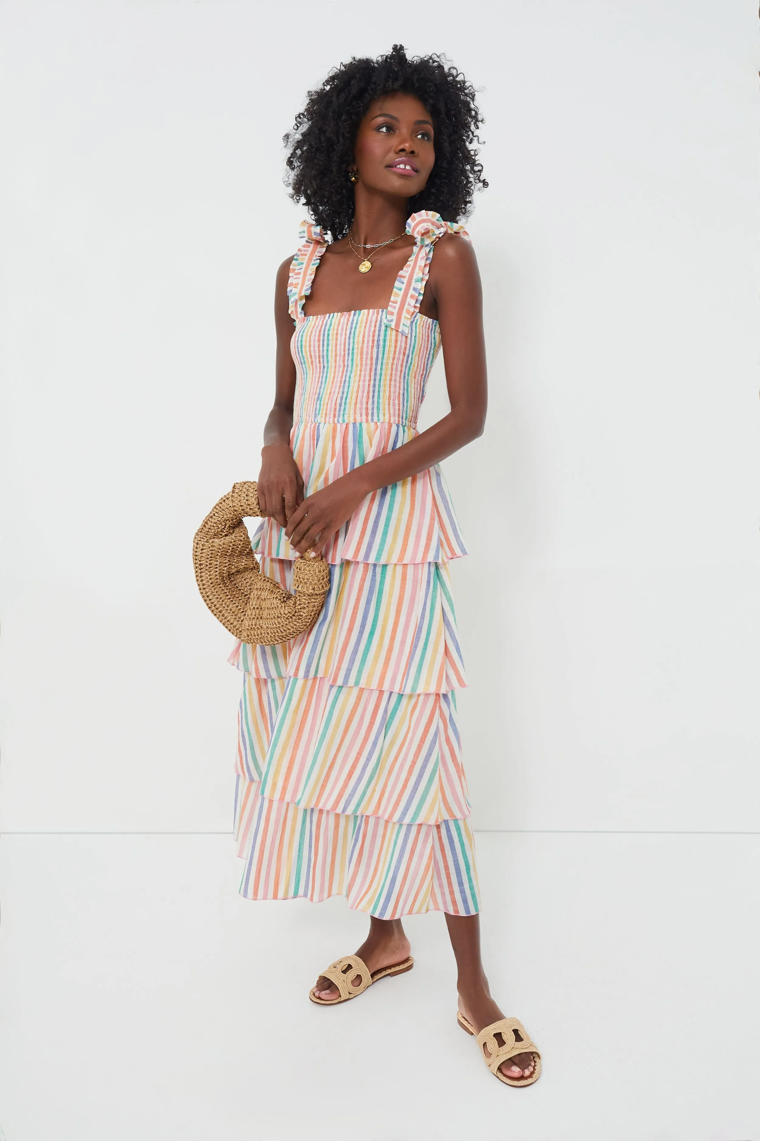 Rainbow Stripe Zazie Dress