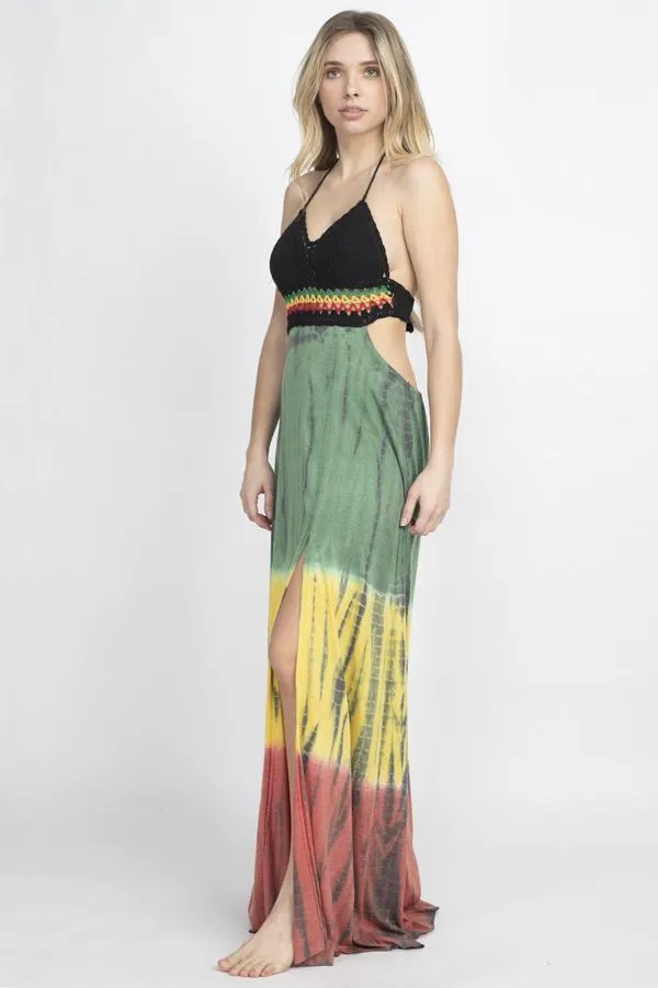 Rasta Crochet Top Maxi Dress