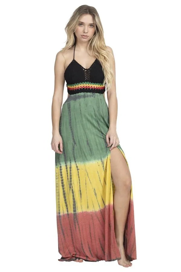 Rasta Crochet Top Maxi Dress