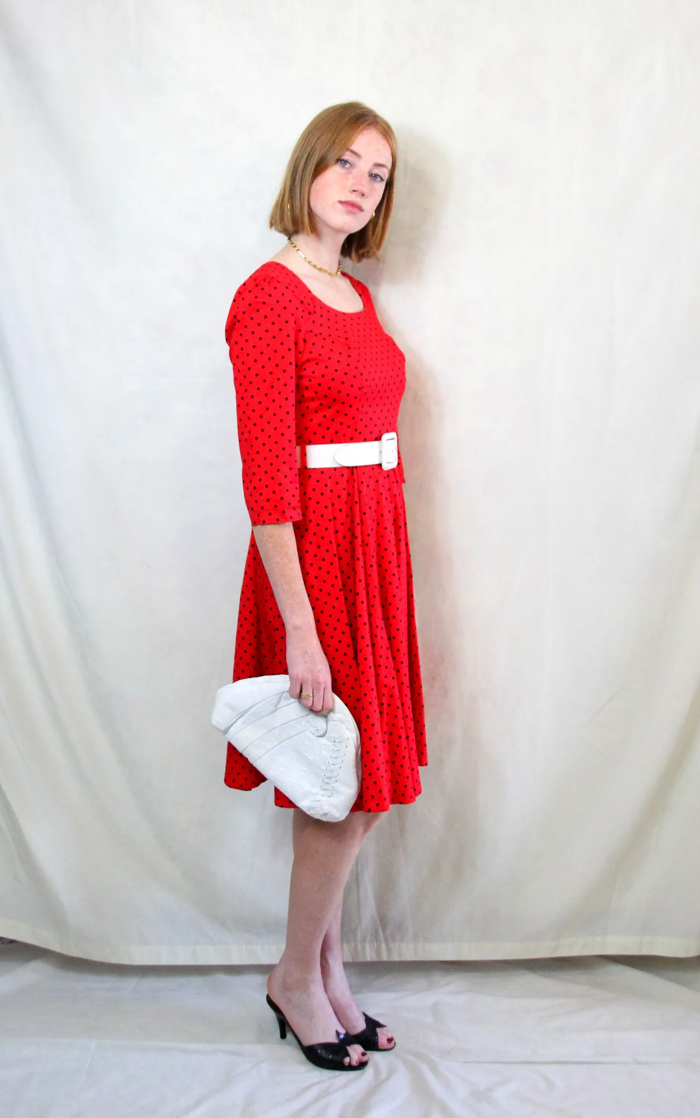 RENT 1950s Style Midi Red Dress