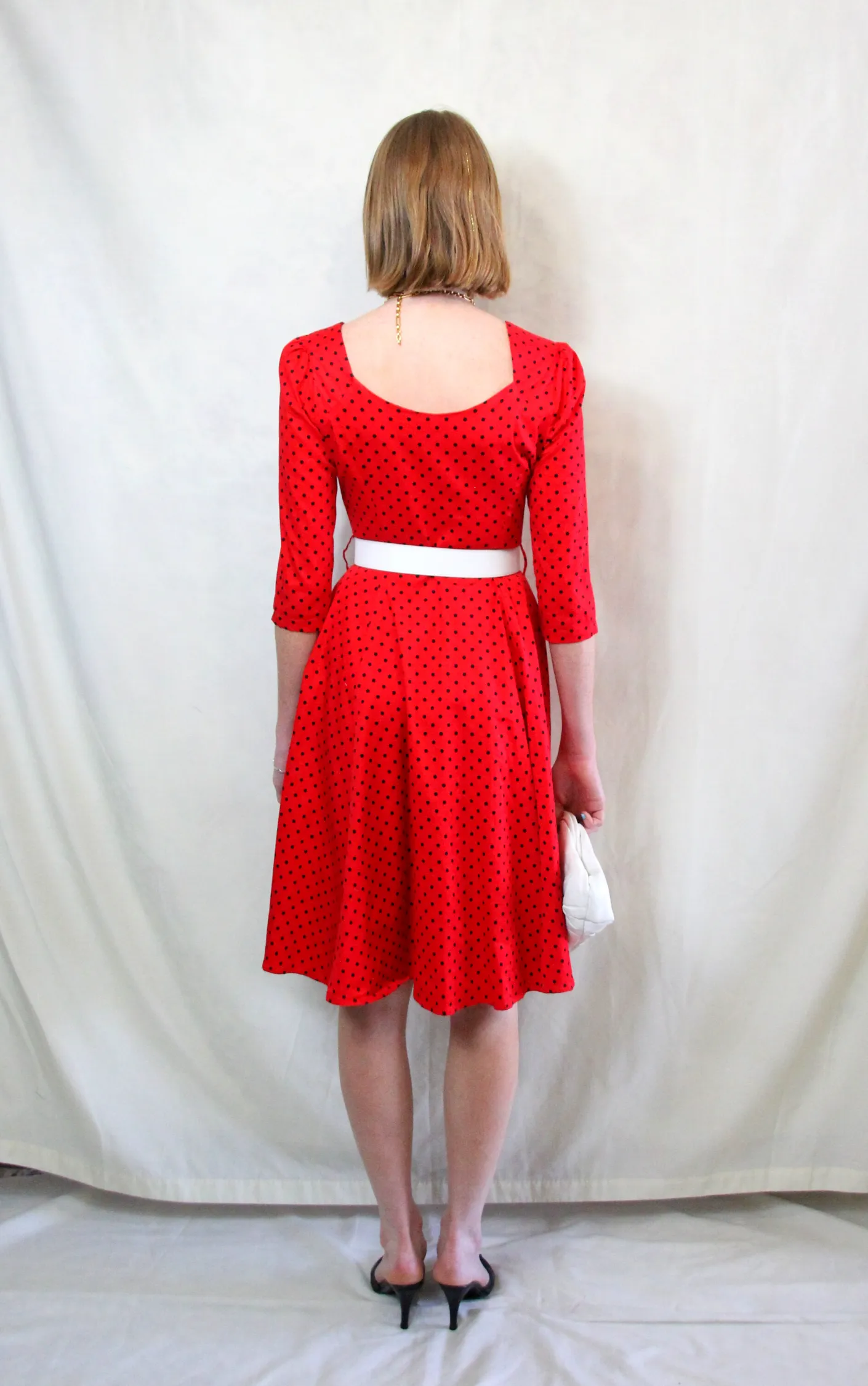 RENT 1950s Style Midi Red Dress