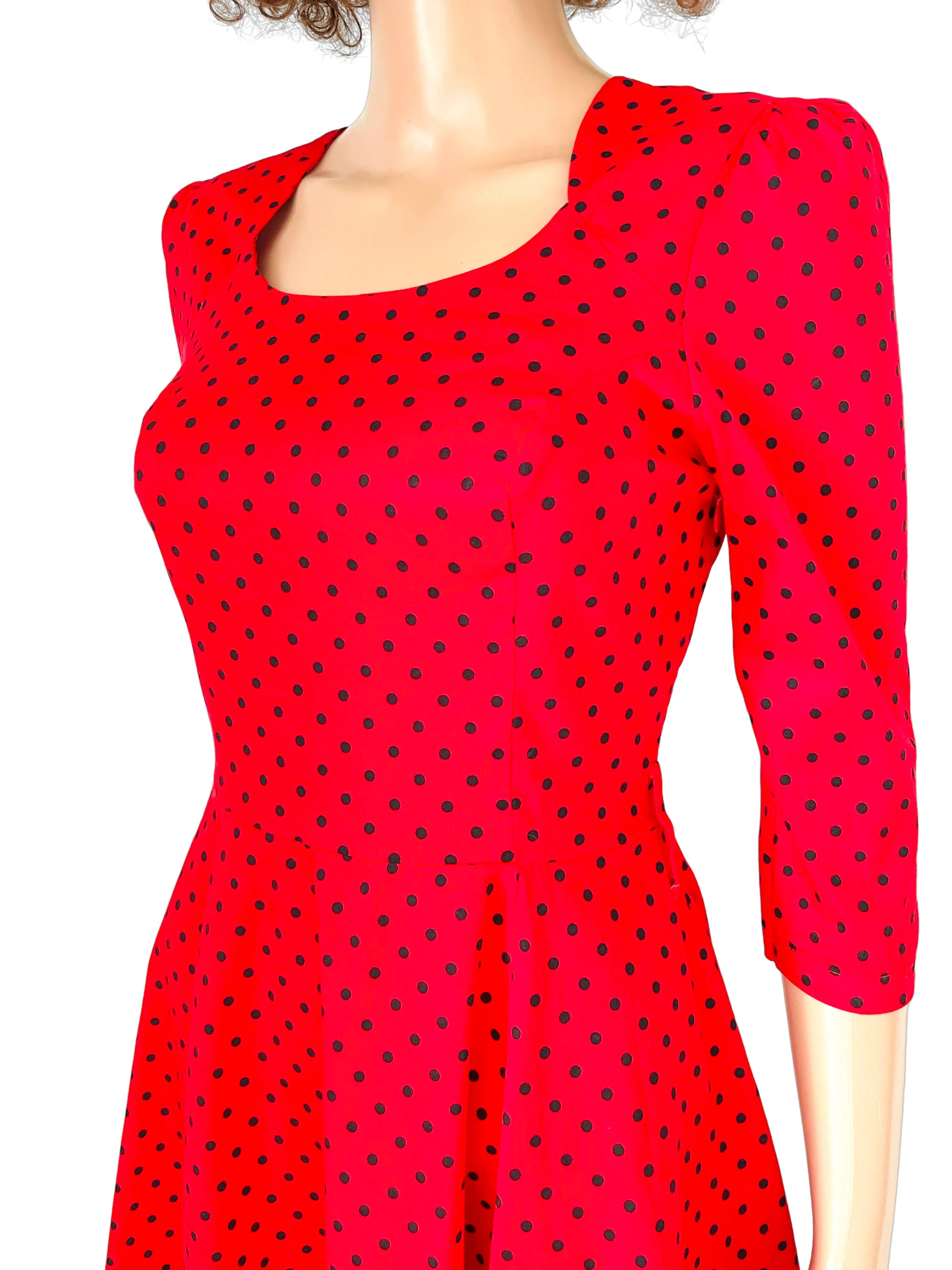 RENT 1950s Style Midi Red Dress