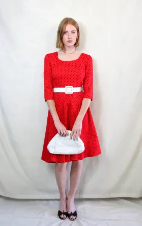 RENT 1950s Style Midi Red Dress