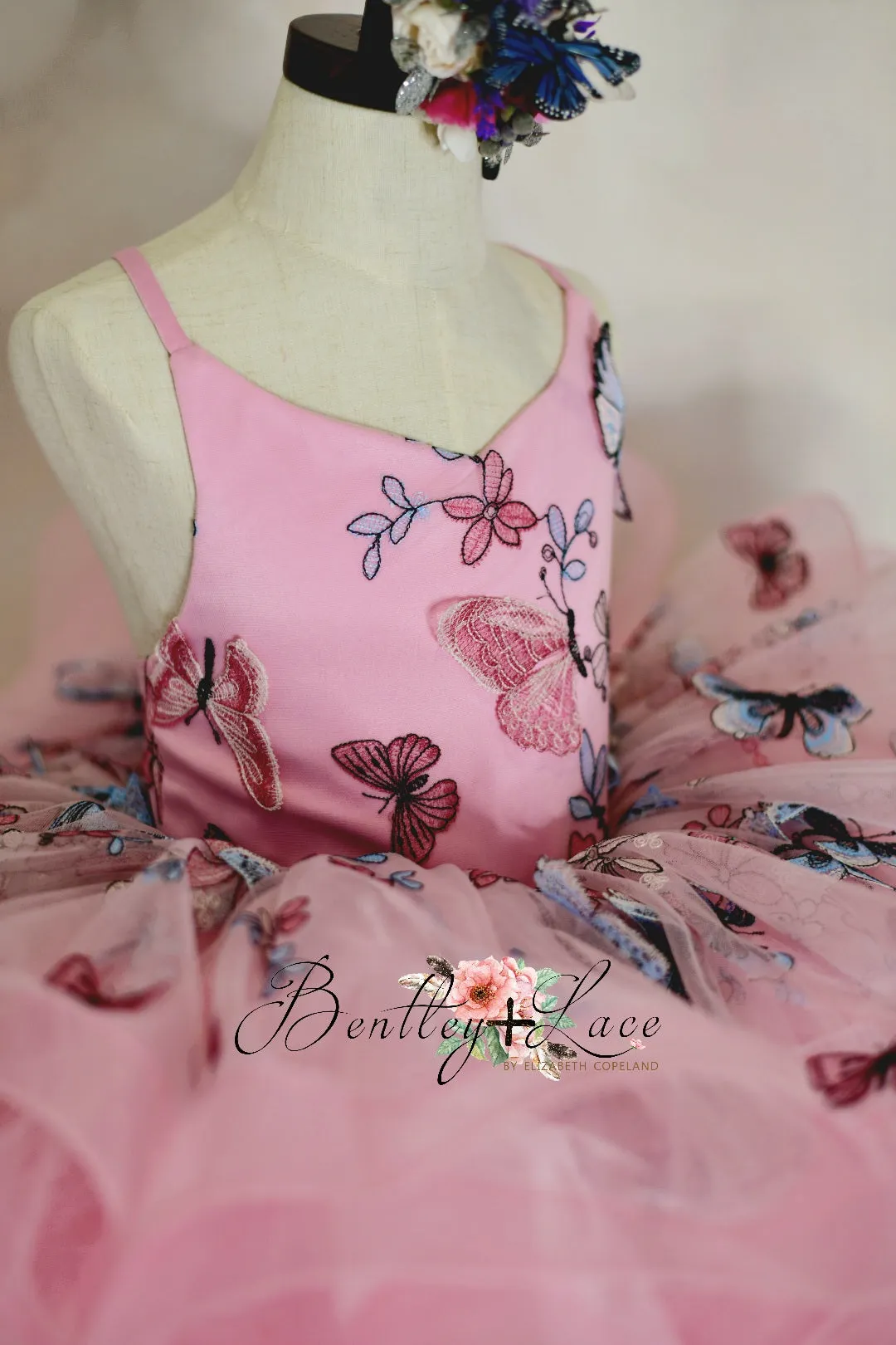 RETIRED RENTAL EUC Petal "Flight of the Butterfly" Petal Length Dress (3 Year-Petite 4 Year)