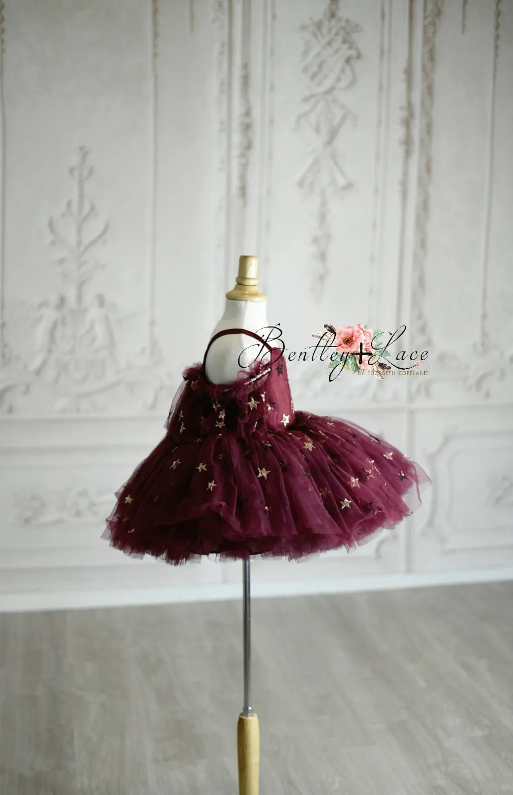 Retired rental EUC "Starlet" Toddler burgundy dress cape -Petal Length Dress ( 3 Year - Petite 4 Year)