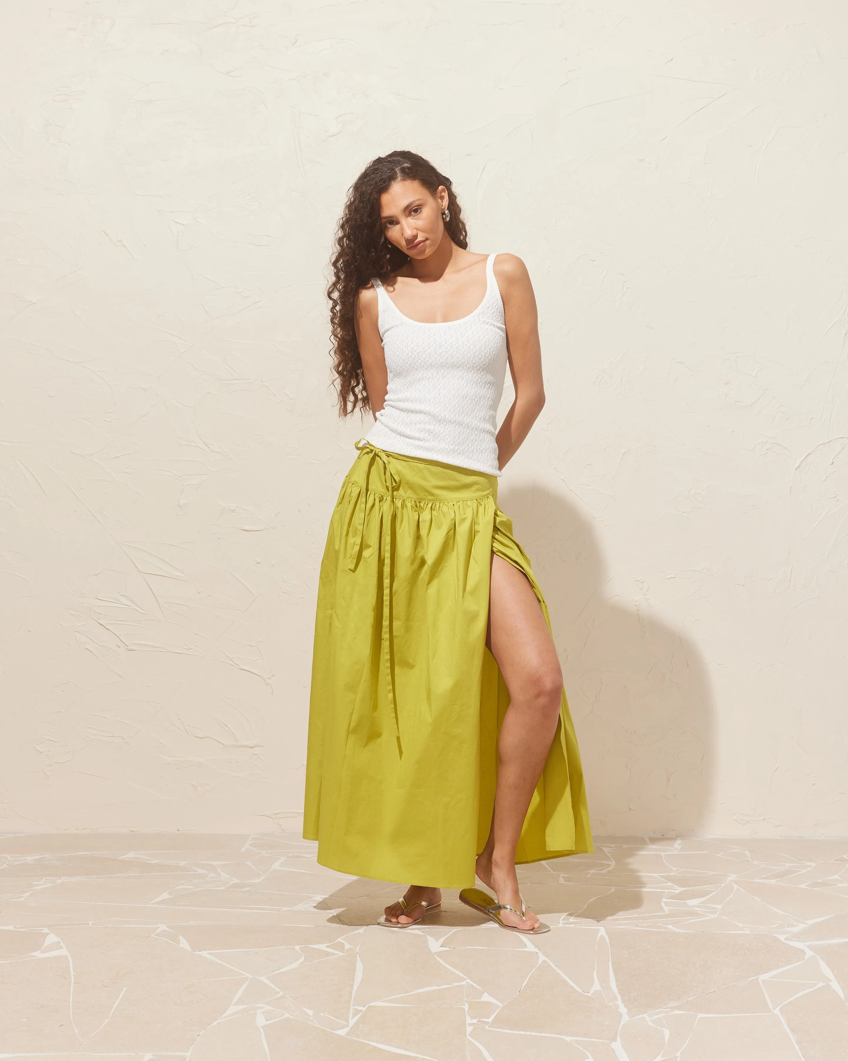 RODEO MAXI SKIRT CHARTREUSE