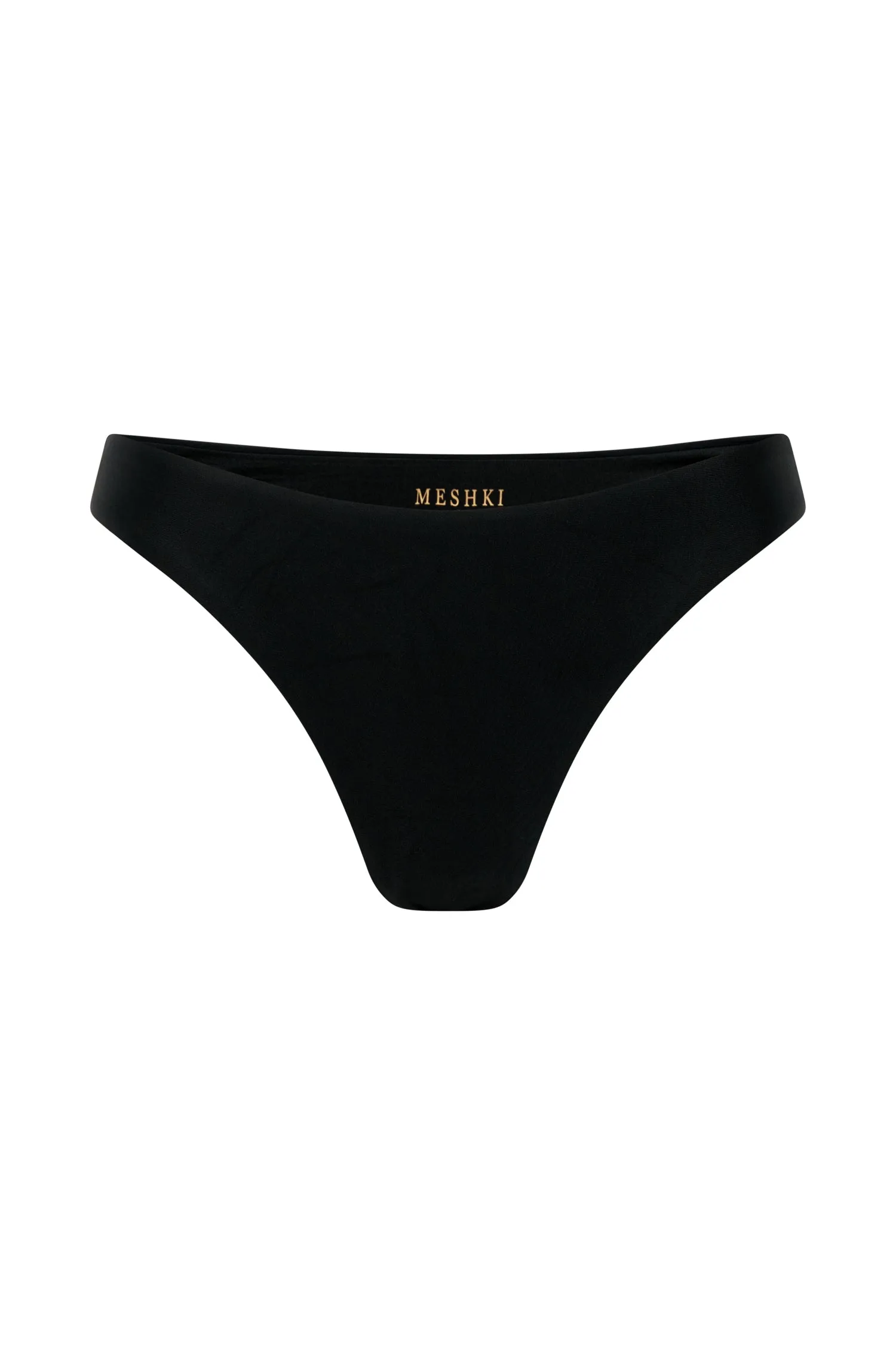 Rosie Recycled Nylon Cheeky Cut Bikini Bottoms - Black