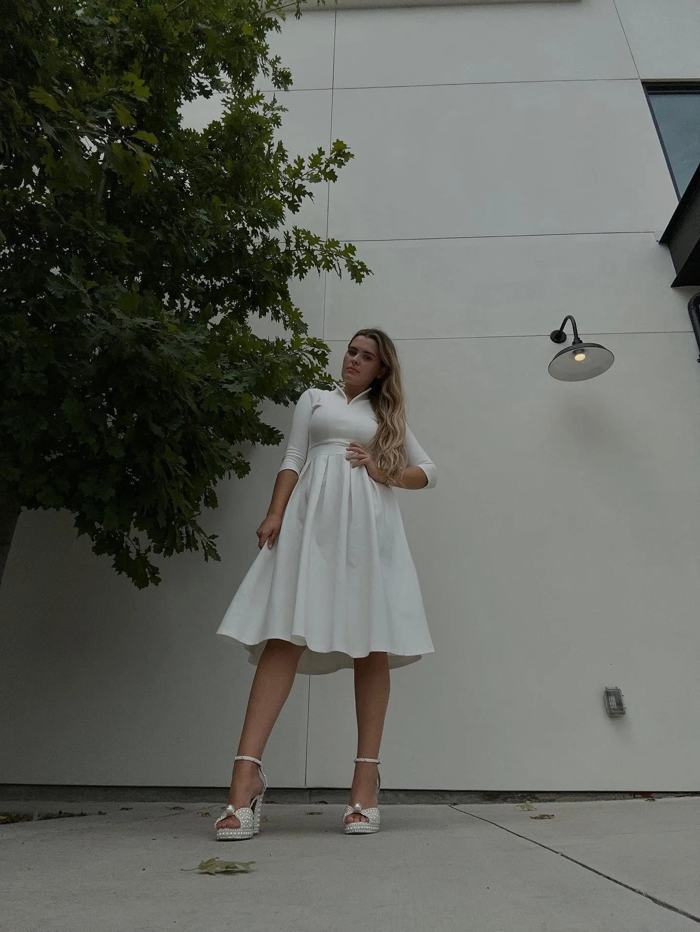 Santorini White Dress