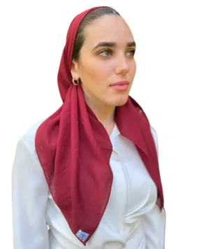 Scarf Bar Merlot Premium Solid Square Scarf