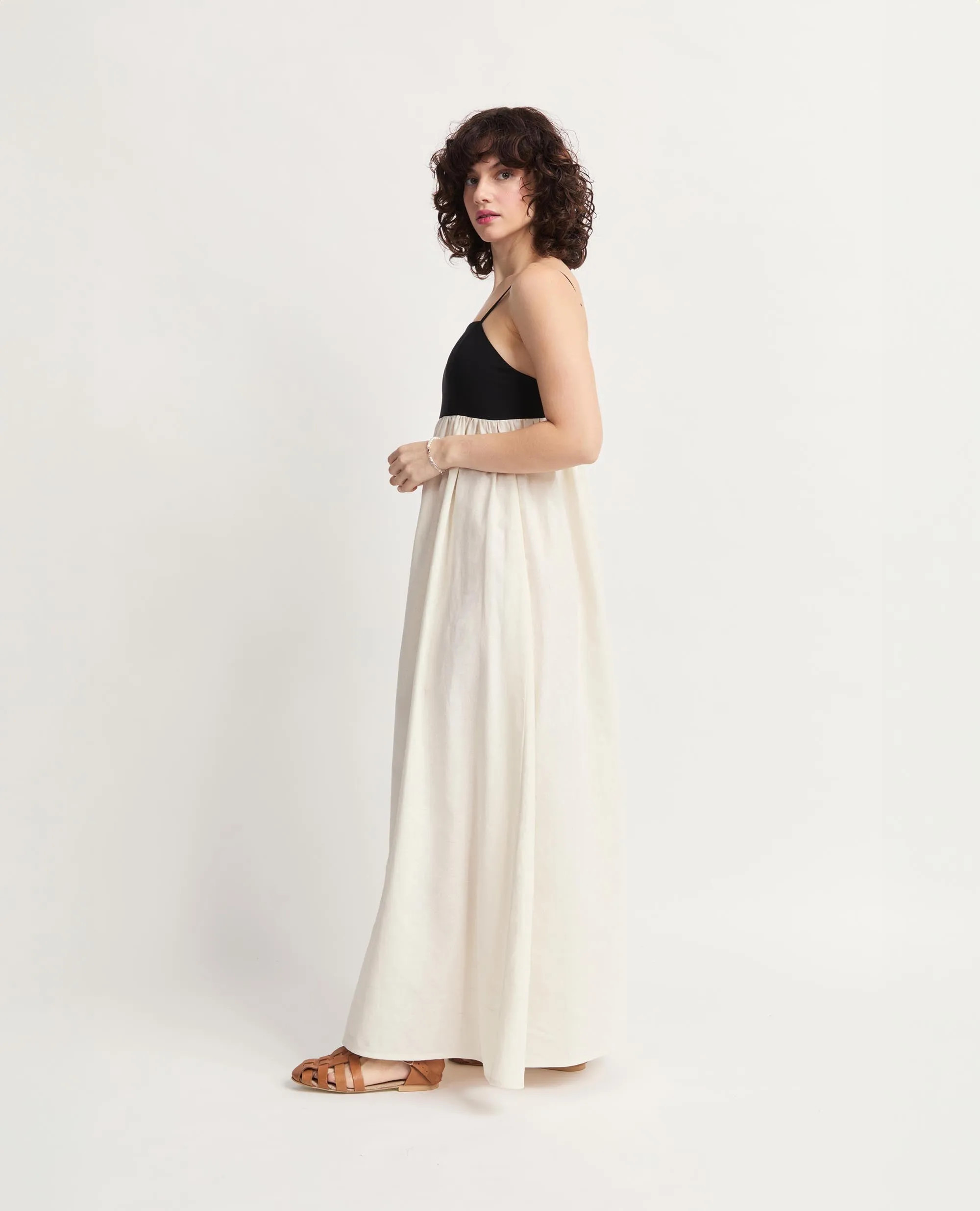 Selkie | Square Neck Corset Maxi Dress