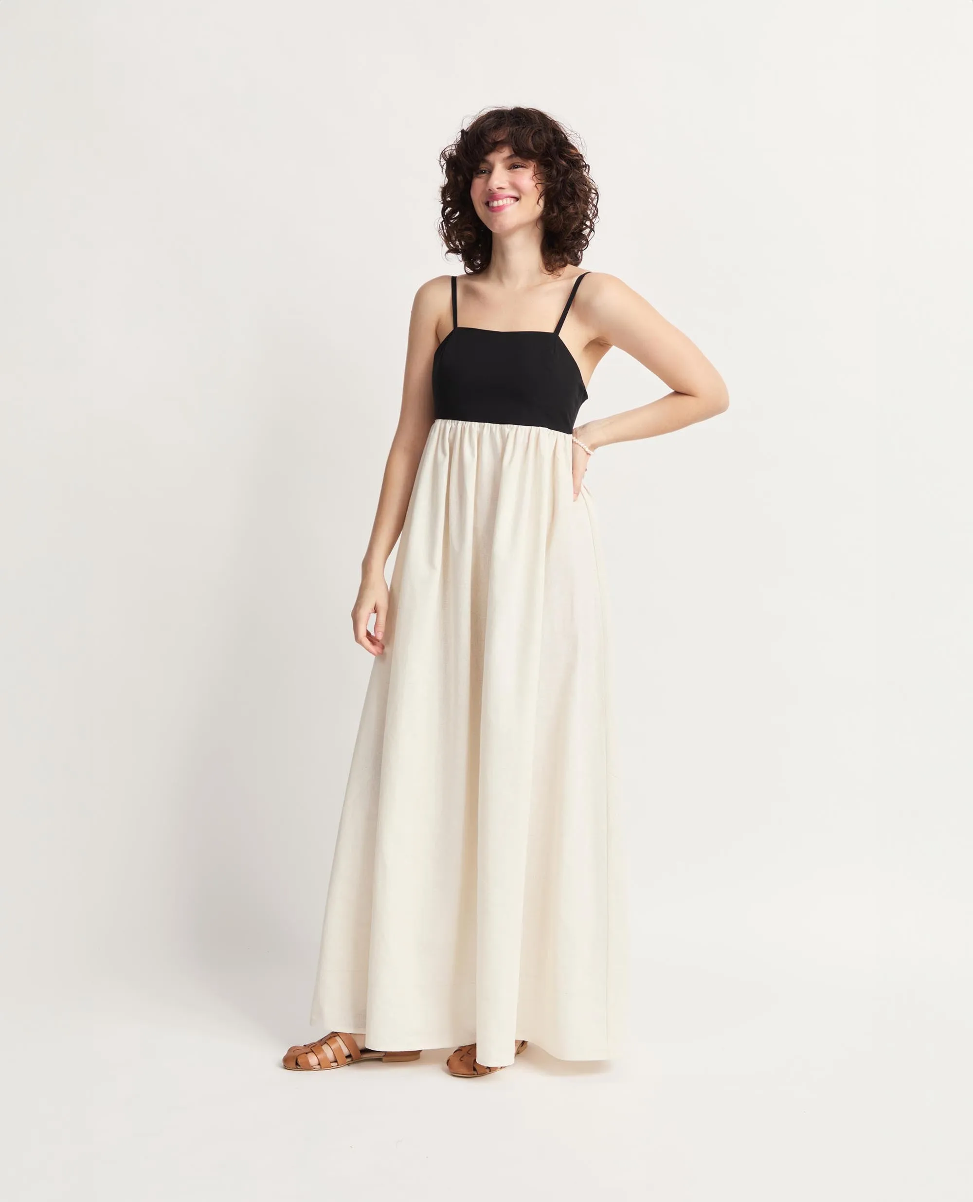 Selkie | Square Neck Corset Maxi Dress