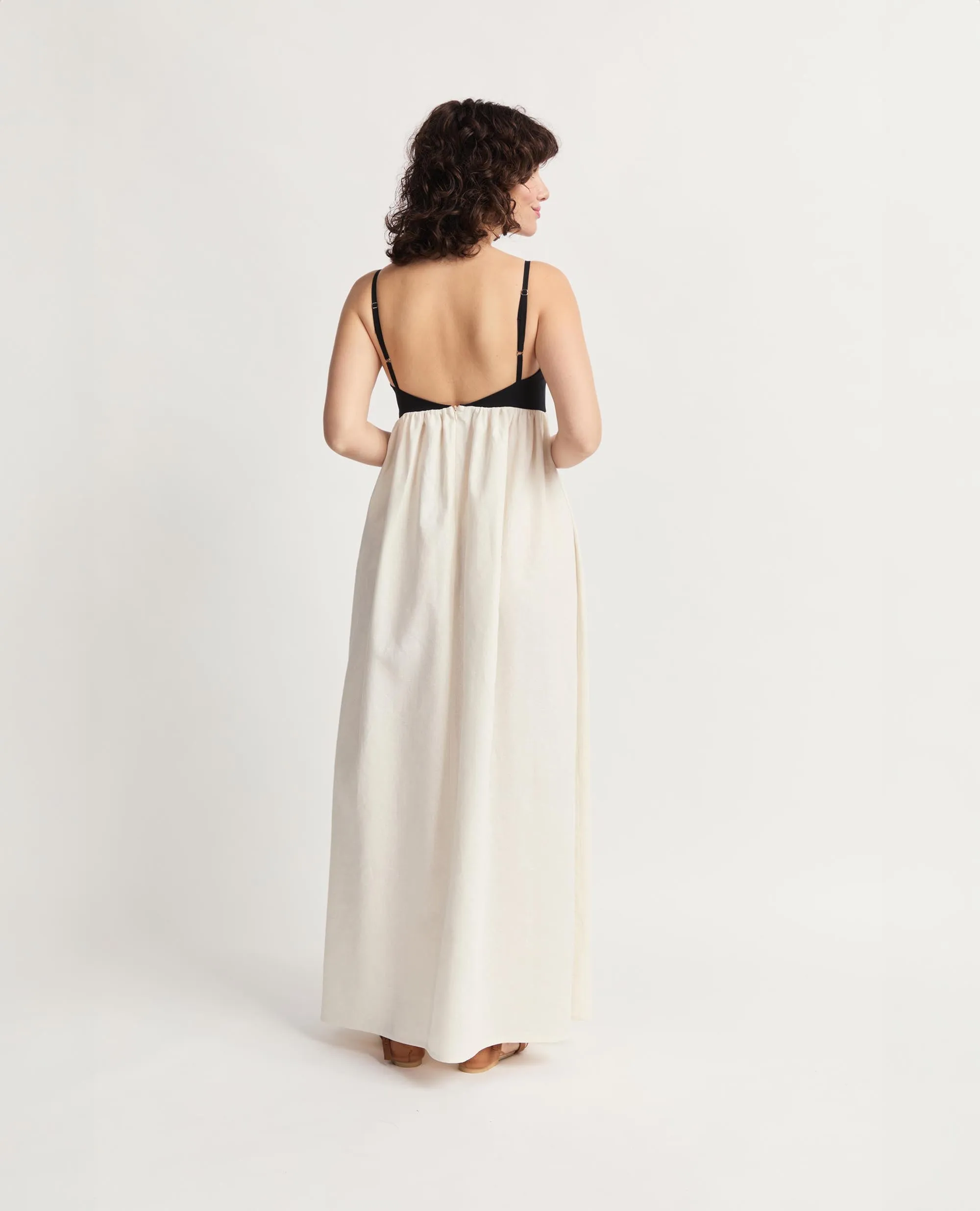 Selkie | Square Neck Corset Maxi Dress