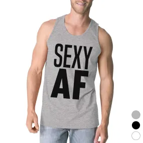 Sexy AF Mens Funny Workout Gym Tank Top Fitness Tee Shirt Gifts