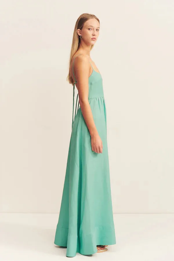 SHONA JOY - Alec Low Open Back Maxi Dress - Pool Blue