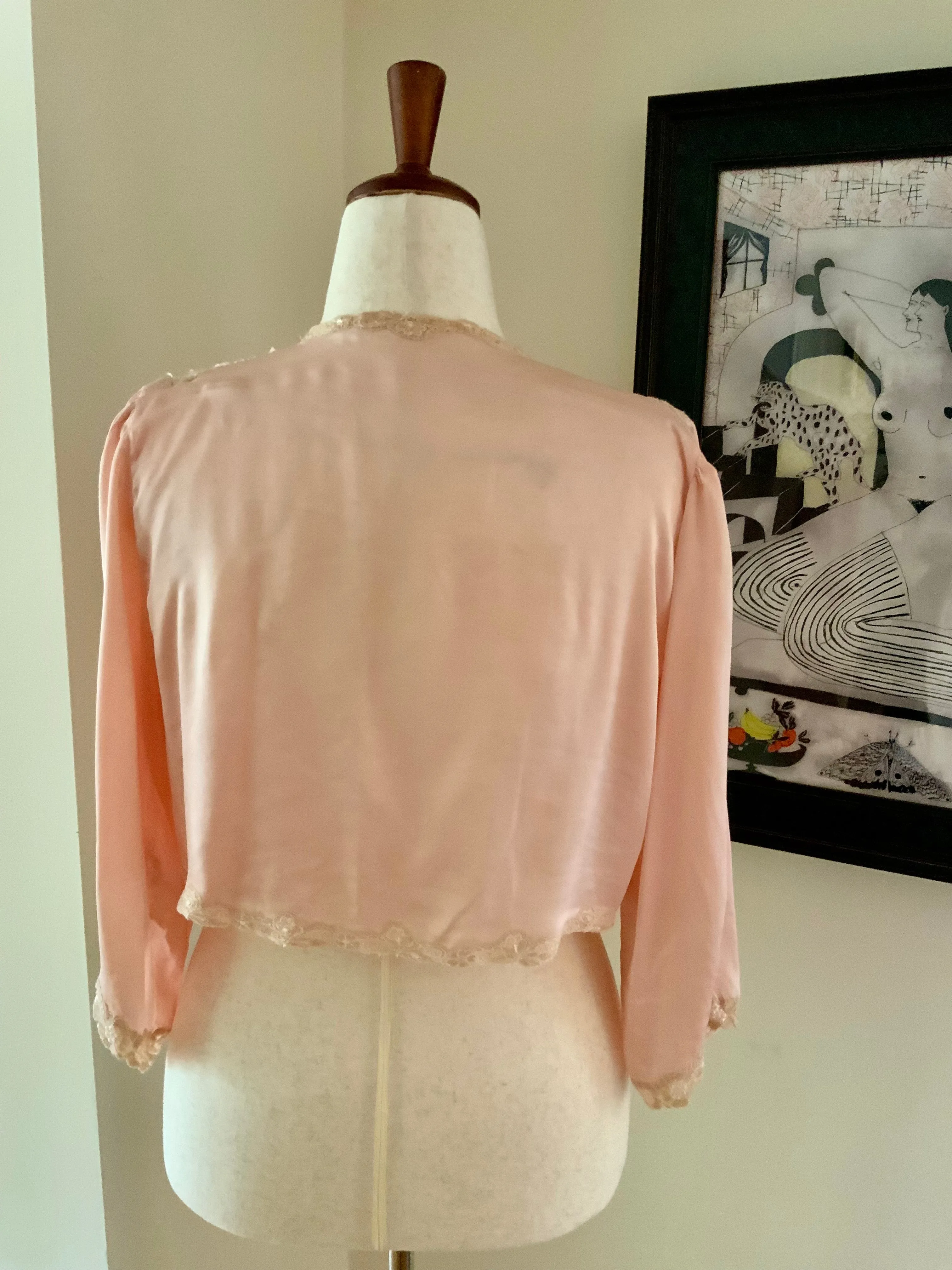 Silk Bed Jacket - 50s