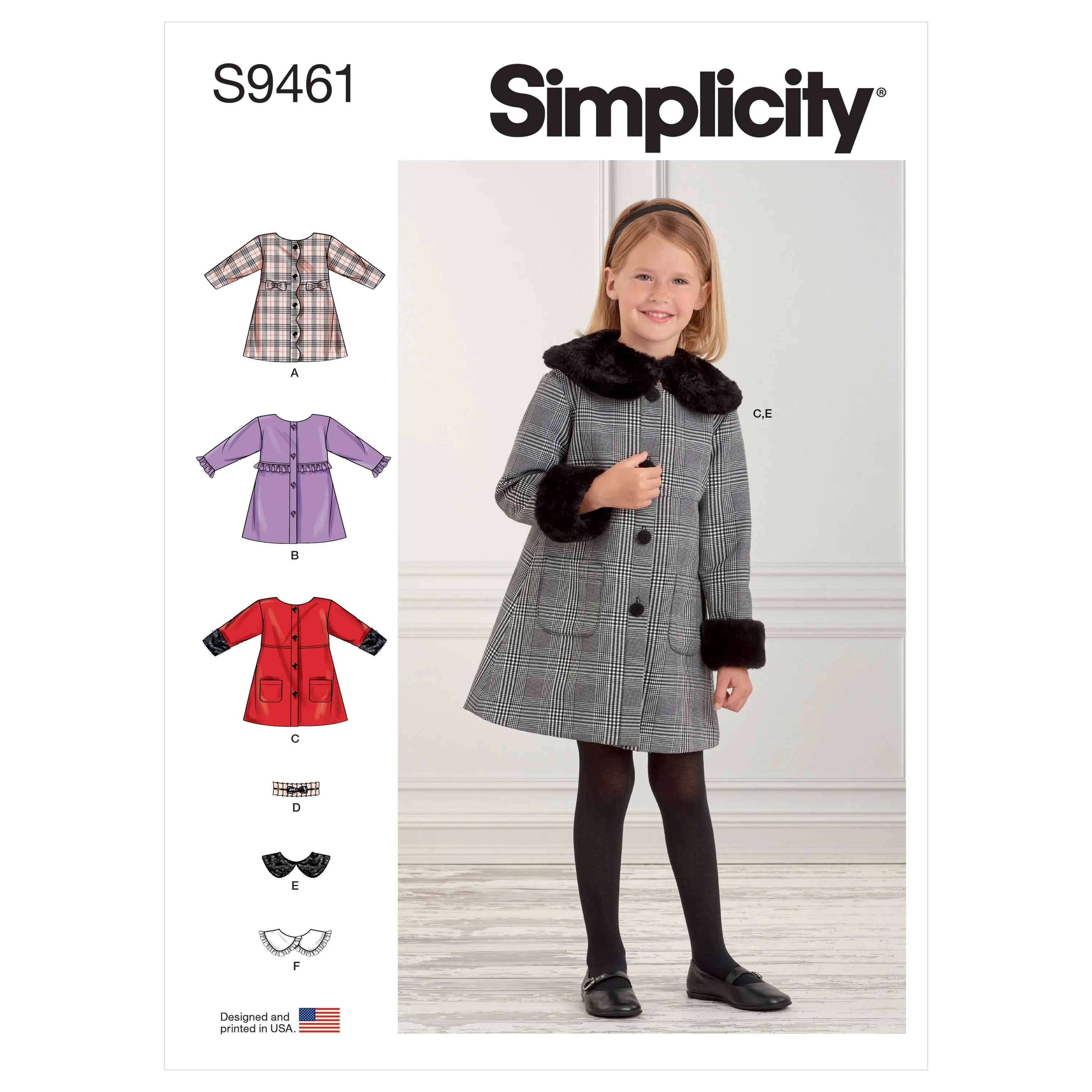 Simplicity Pattern S9461 Children's Coat