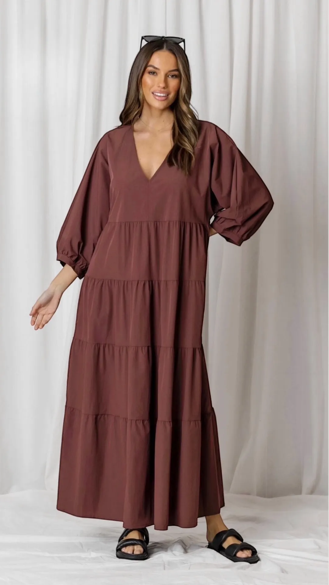 Sorrento Dress - Rosewood