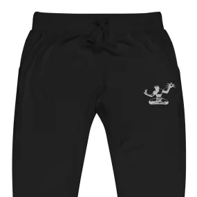 Spirit of Detroit Premium Embroidered Unisex Fleece Sweatpants - Black / White