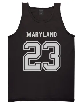 Sport Style Maryland 23 Team State Jersey Mens Tank Top