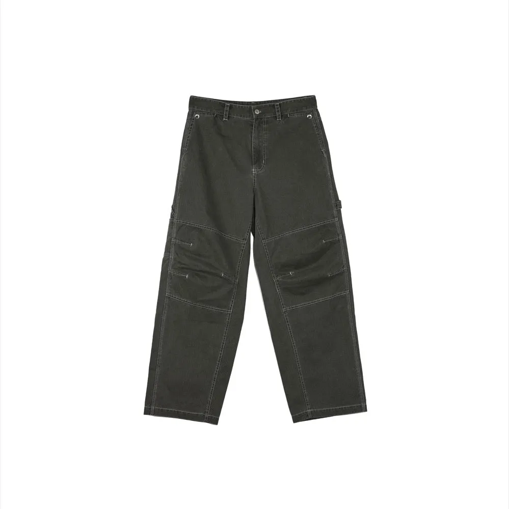 Stitch Washed Pants in Green