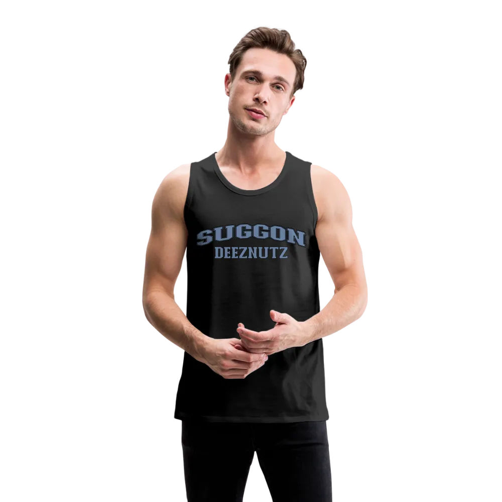 Suggon Deeznutz Tank Top (in Blue Ball Colors - Funny Sexual Humor)