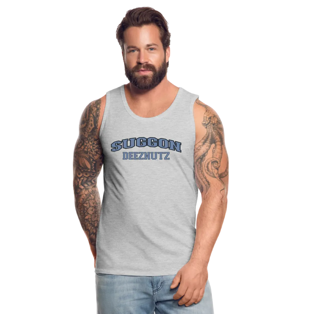 Suggon Deeznutz Tank Top (in Blue Ball Colors - Funny Sexual Humor)