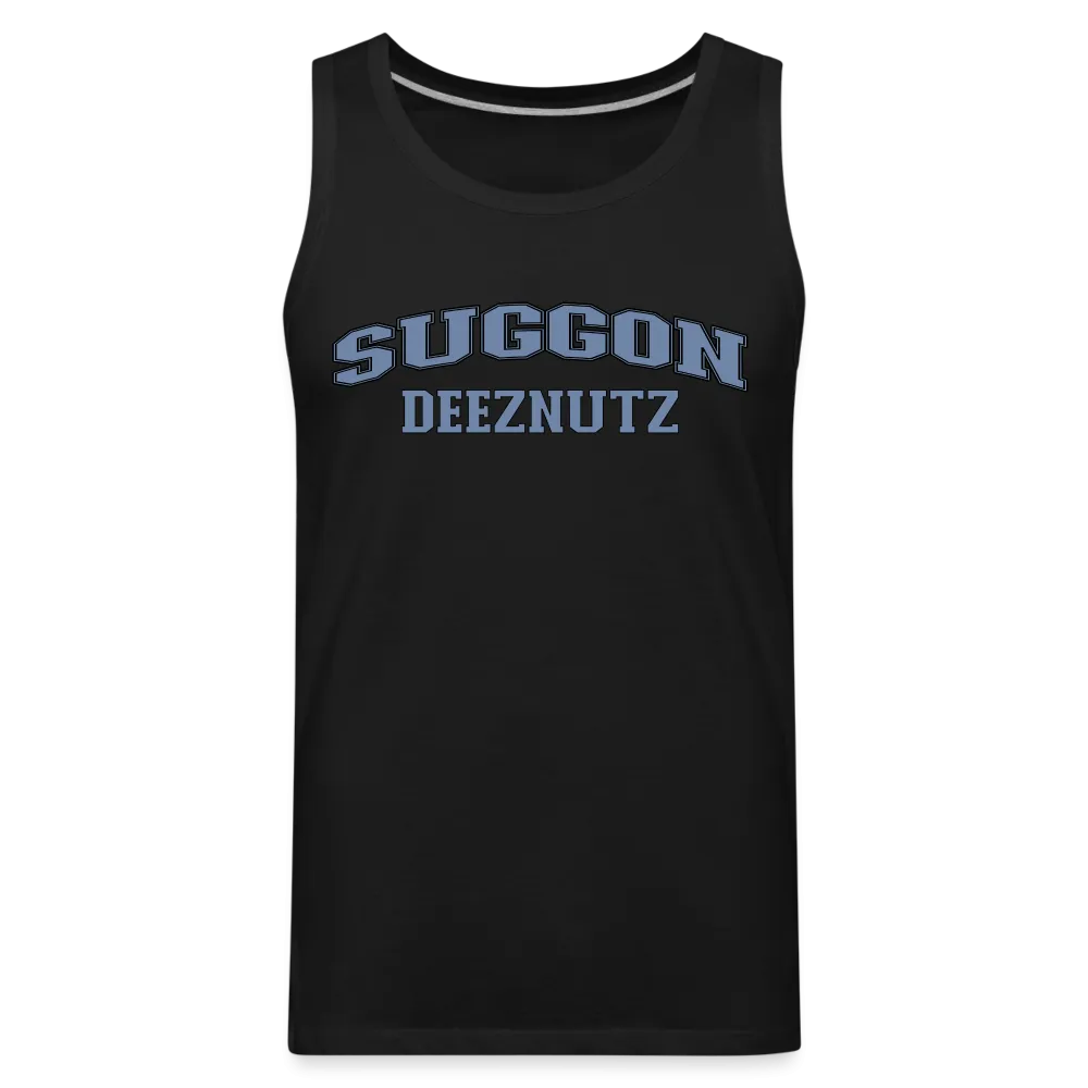 Suggon Deeznutz Tank Top (in Blue Ball Colors - Funny Sexual Humor)