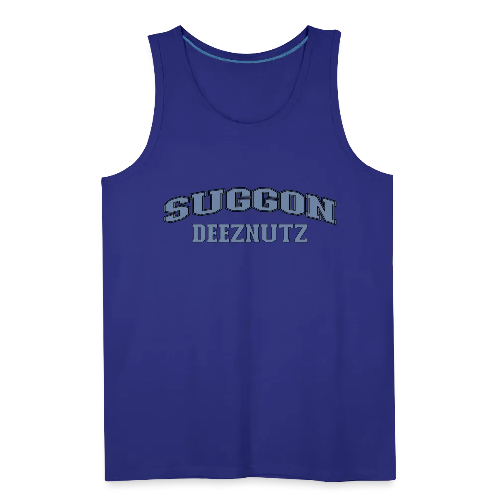 Suggon Deeznutz Tank Top (in Blue Ball Colors - Funny Sexual Humor)