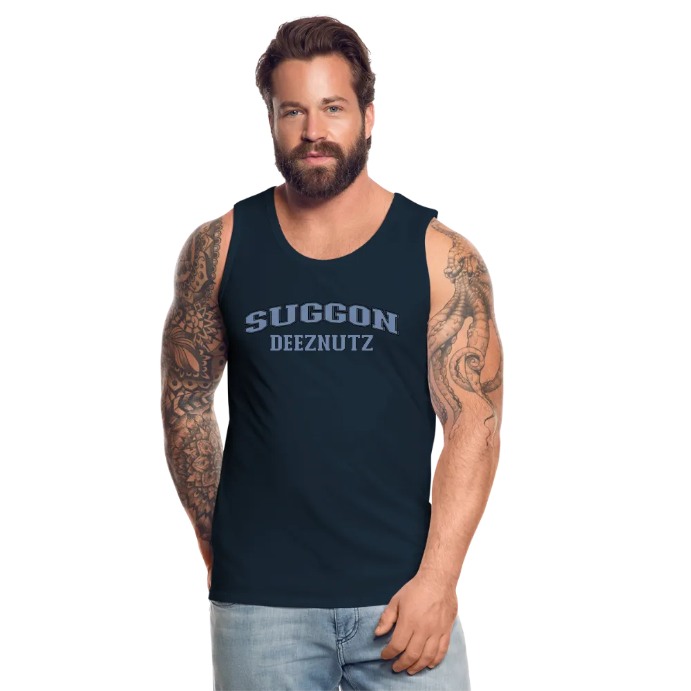 Suggon Deeznutz Tank Top (in Blue Ball Colors - Funny Sexual Humor)