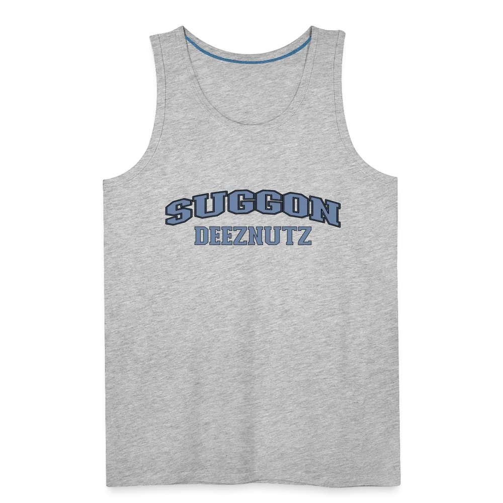 Suggon Deeznutz Tank Top (in Blue Ball Colors - Funny Sexual Humor)