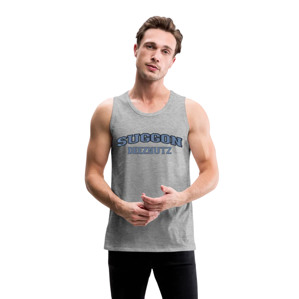 Suggon Deeznutz Tank Top (in Blue Ball Colors - Funny Sexual Humor)