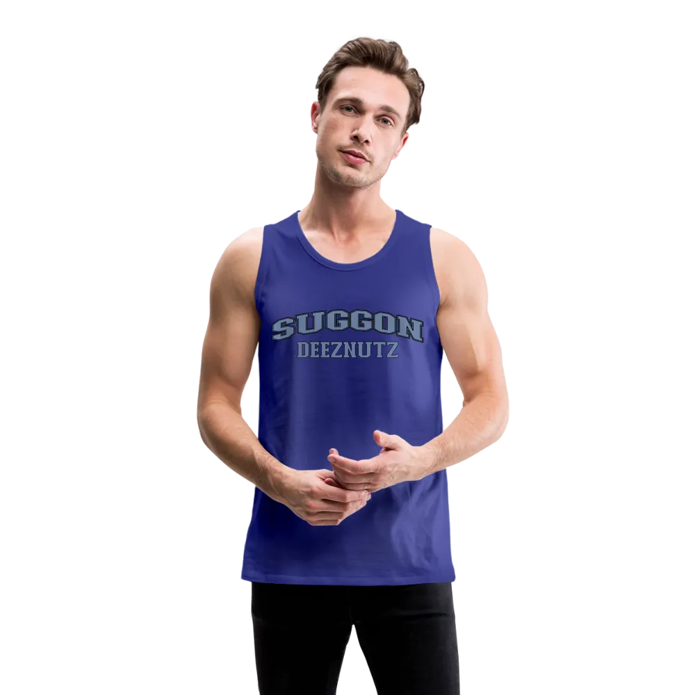 Suggon Deeznutz Tank Top (in Blue Ball Colors - Funny Sexual Humor)