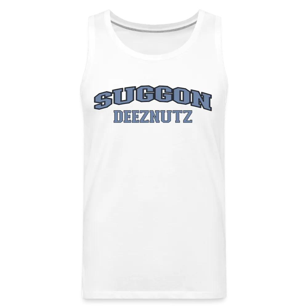 Suggon Deeznutz Tank Top (in Blue Ball Colors - Funny Sexual Humor)