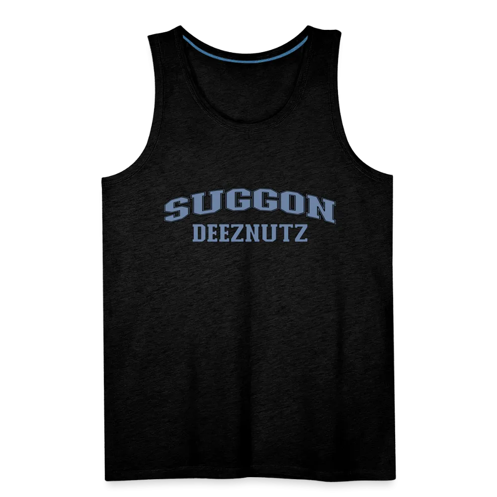 Suggon Deeznutz Tank Top (in Blue Ball Colors - Funny Sexual Humor)