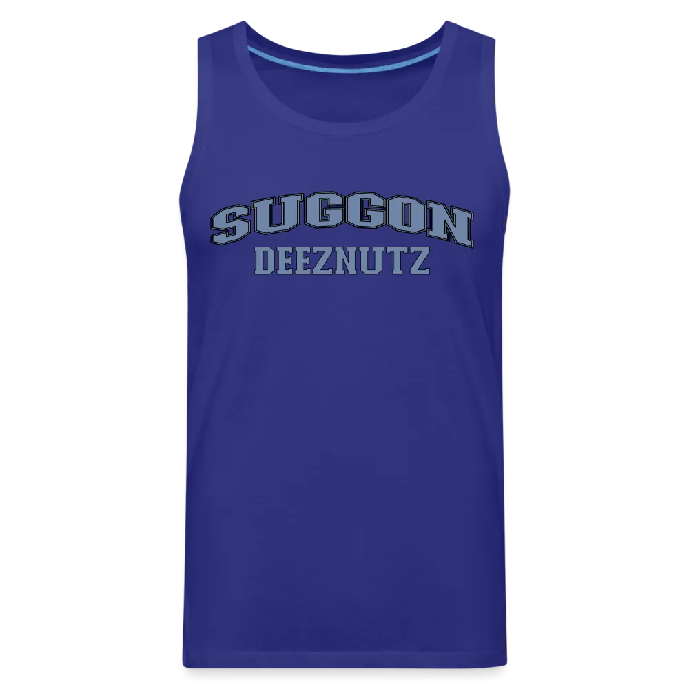 Suggon Deeznutz Tank Top (in Blue Ball Colors - Funny Sexual Humor)