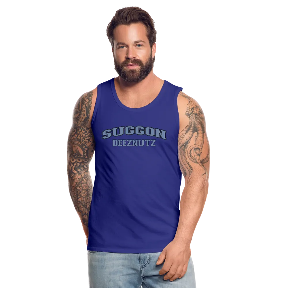 Suggon Deeznutz Tank Top (in Blue Ball Colors - Funny Sexual Humor)